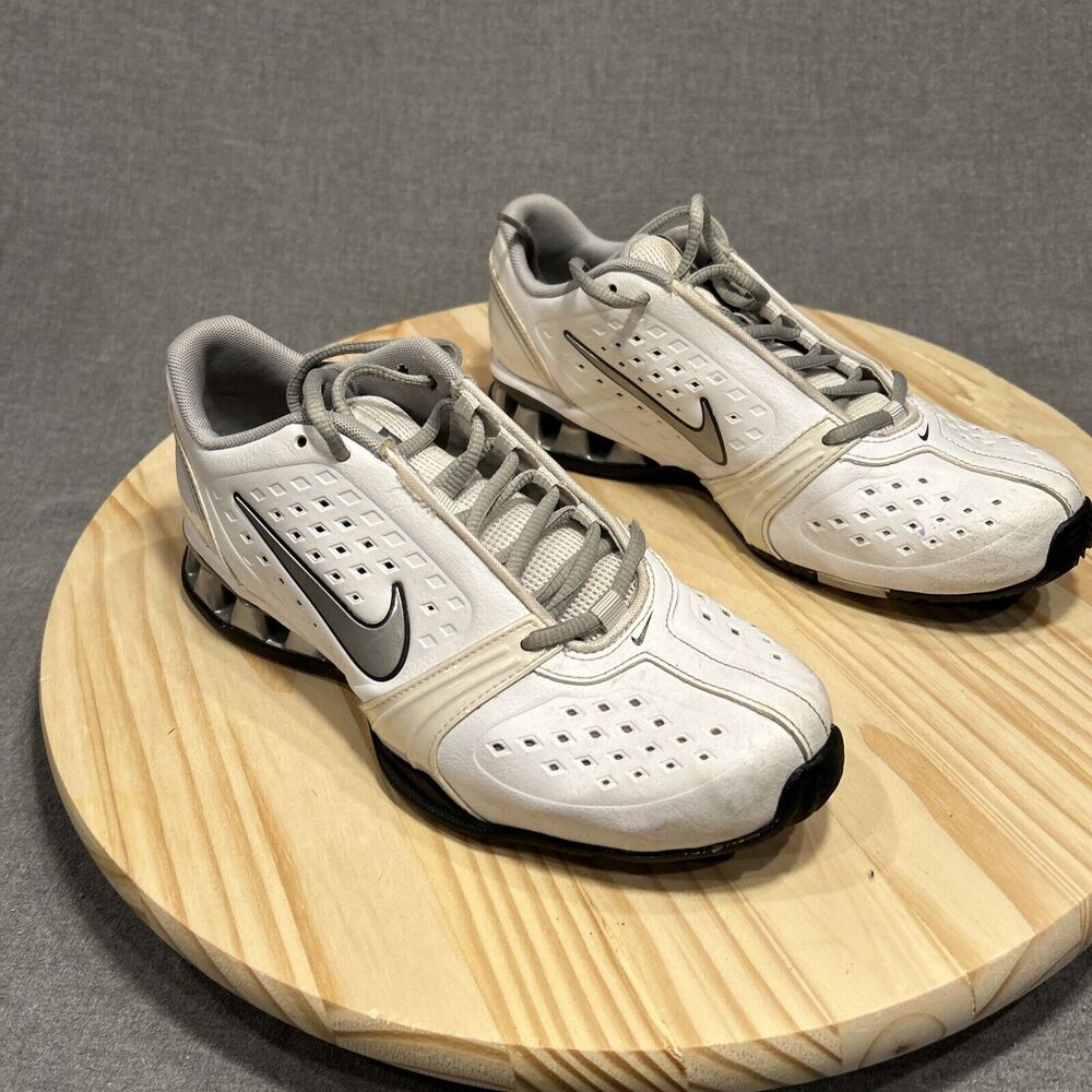 Nike Womens Reax Rockstar 415355-103 White Running Shoes Sneakers Size 8.5